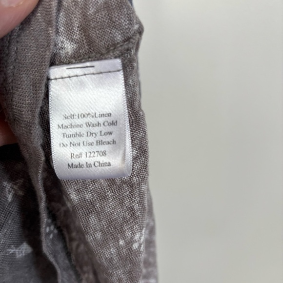 Pete & Greta by Johnny Was Linen Patterned Oversized Top Size S - Picture 4 of 7
